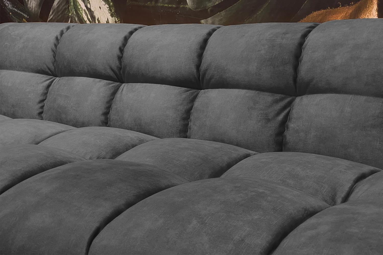 SOFA RIO Anthrazit Velvet Textil KAWOLA Möbel > Sofas & Couches > Sofas Anthrazit
