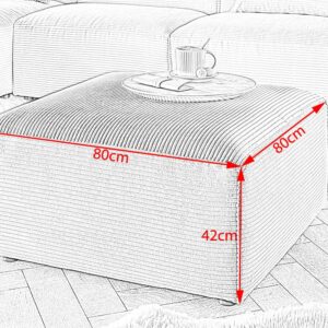 wohnli-moebel-suche-800000679798-1 POLSTERHOCKER RANI Cremeweiß Cord Textil KAWOLA Möbel > Sessel > Hocker Weiß
