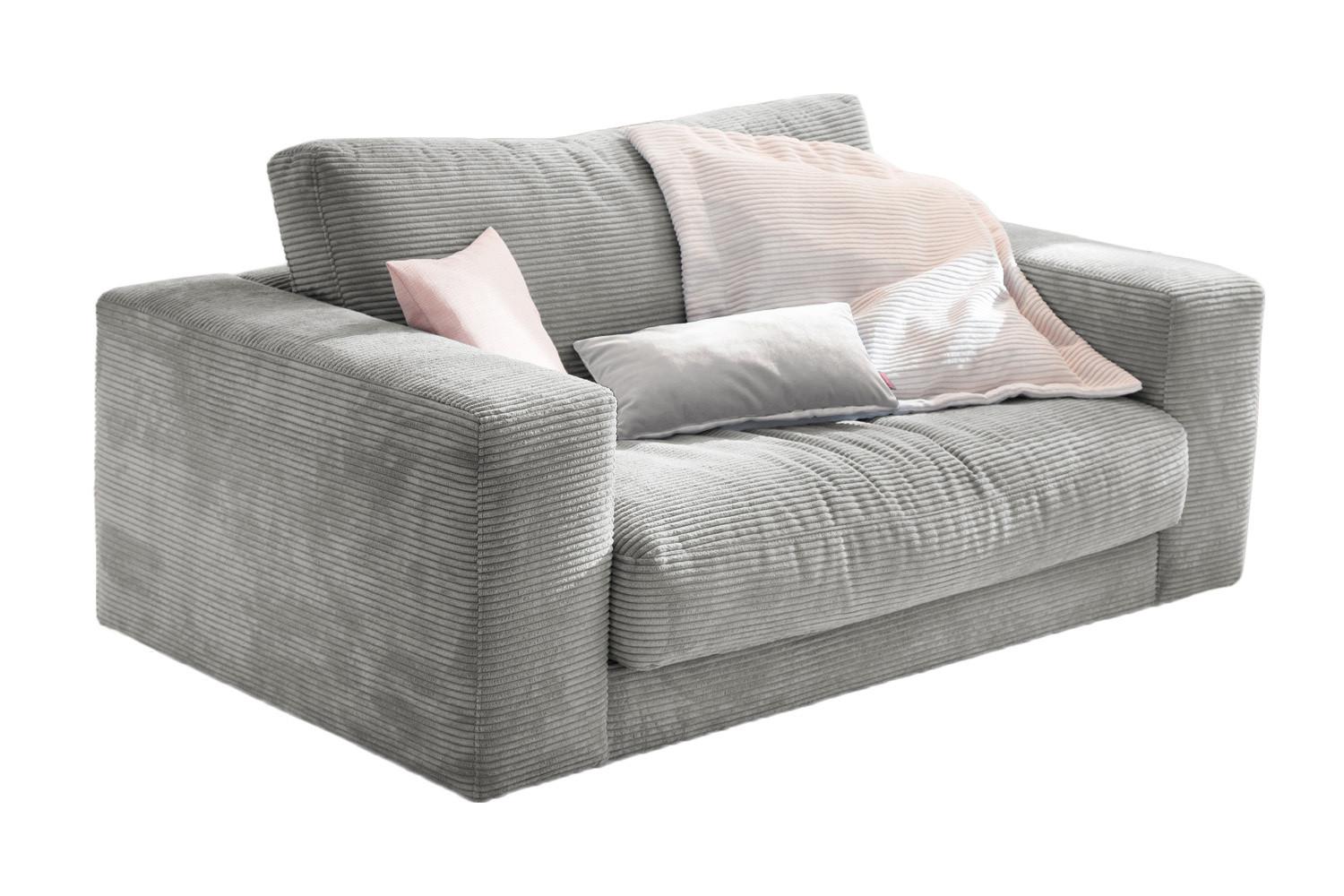 wohnli-moebel-suche-800000679803 Wohnli Möbelsuche - LOVESEAT MADELINE Hellgrau Cord