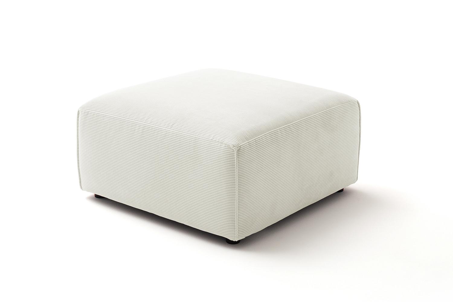 wohnli-moebel-suche-800000679826-1 POLSTERHOCKER RANI Weiß Cord Textil KAWOLA Möbel > Sessel > Hocker Weiß