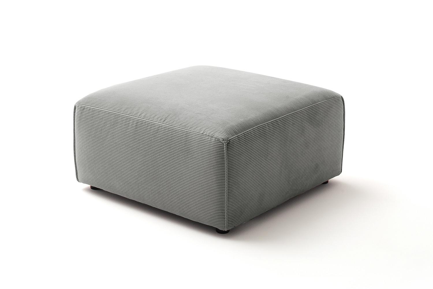 wohnli-moebel-suche-800000679837-1 POLSTERHOCKER RANI Grau Cord Textil KAWOLA Möbel > Sessel > Hocker Grau