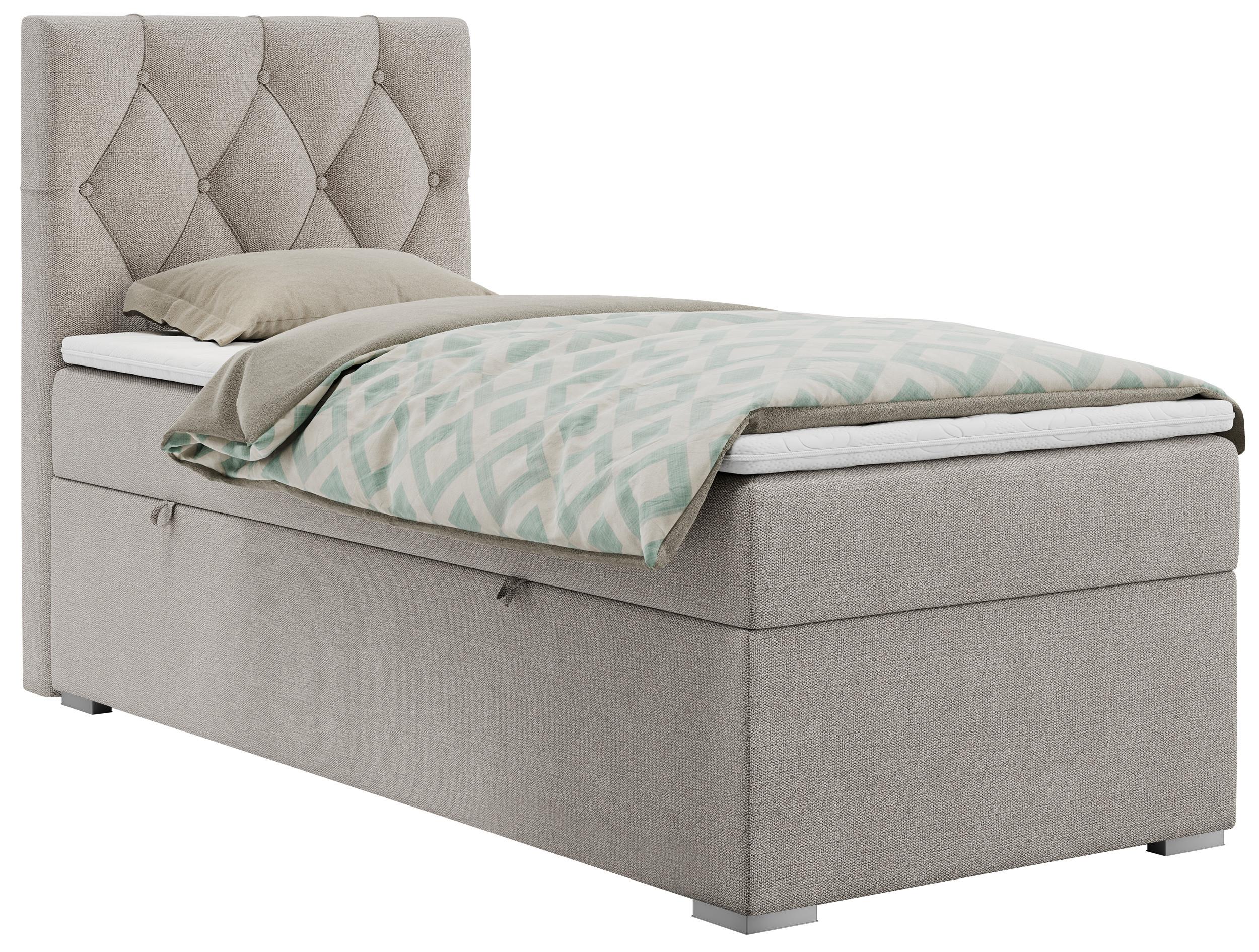 Wohnli Möbelsuche - BOXBETT ALDA 90/200 Beige Struktur - H3 - Links Seite
