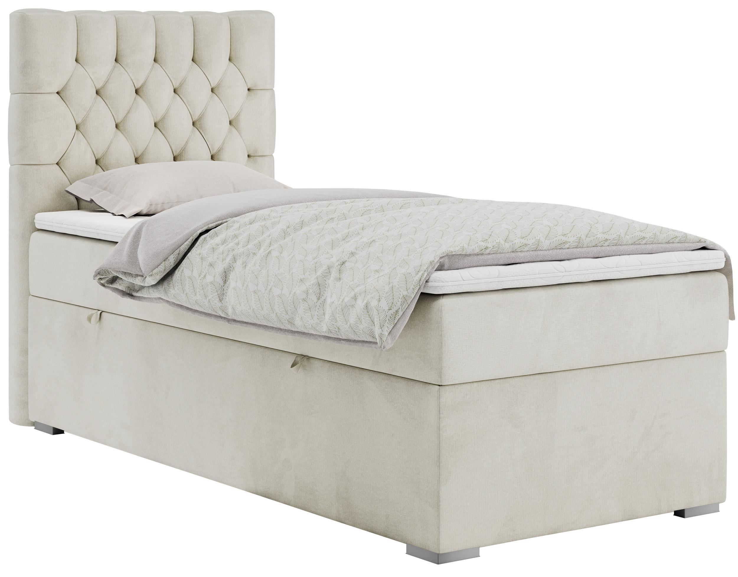 wohnli-moebel-suche-800000681221 Wohnli Möbelsuche - BOXBETT PERA 90/200 Beige Velvet - H4 - Links Seite