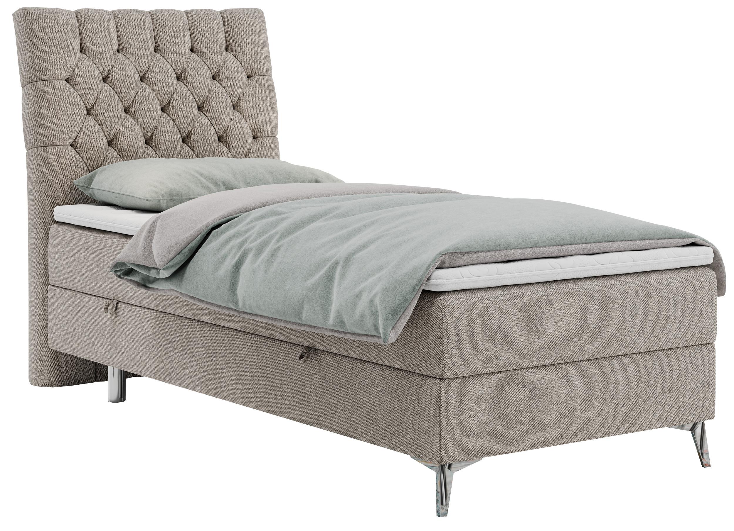 wohnli-moebel-suche-800000681224 Wohnli Möbelsuche - BOXBETT MILEN 90/200 Beige Struktur - H3 - Links Seite