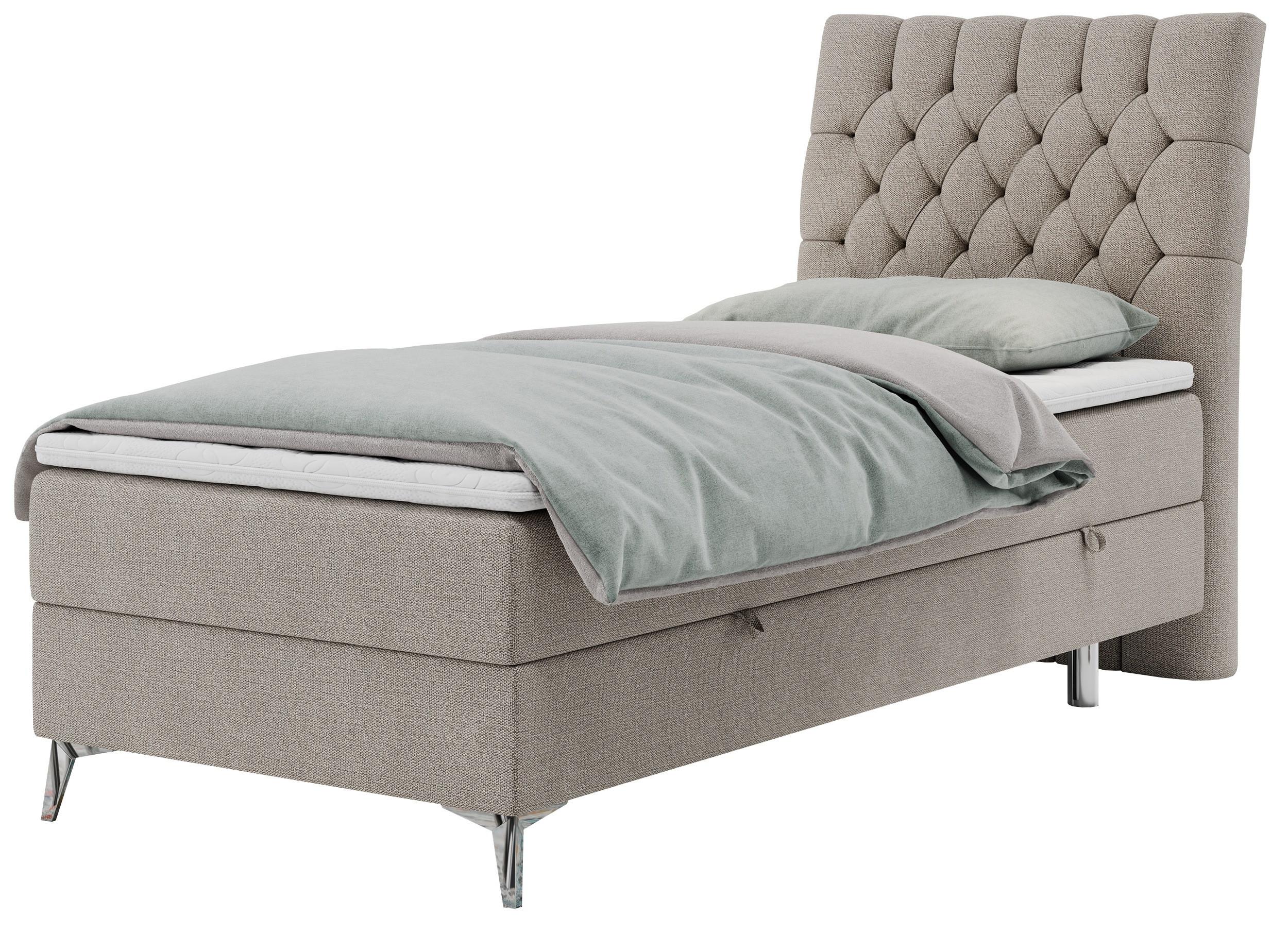 wohnli-moebel-suche-800000681240 Wohnli Möbelsuche - BOXBETT MILEN 90/200 Beige Struktur - H4 - Rechts Seite