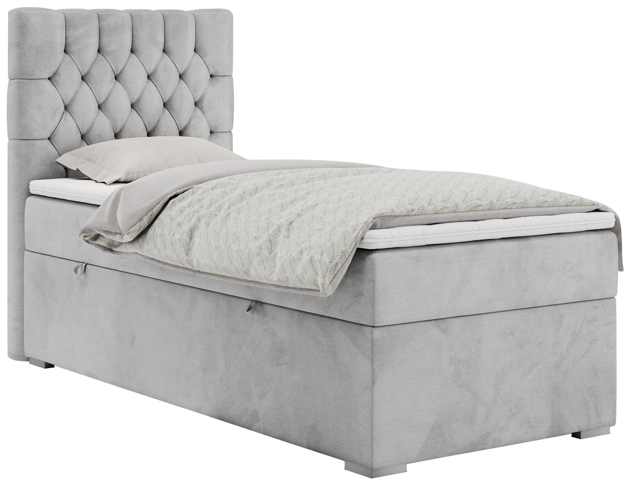 wohnli-moebel-suche-800000681257 Wohnli Möbelsuche - BOXBETT PERA 90/200 Hellgrau Velvet - H3 - Links Seite