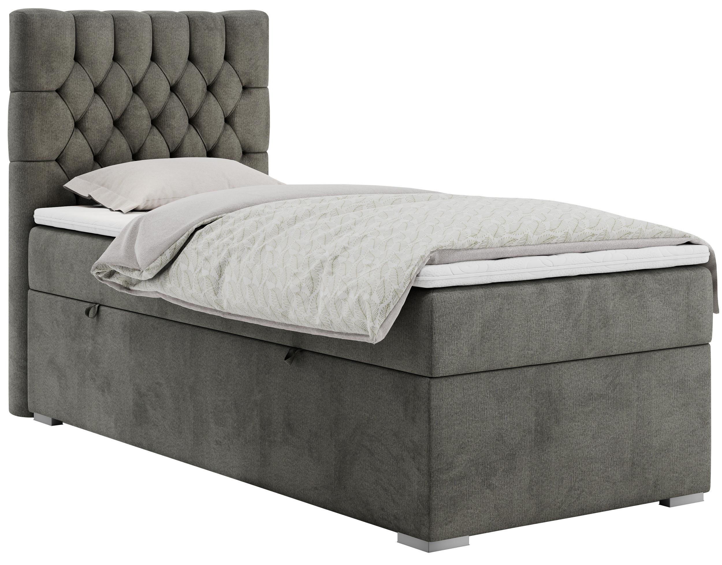 wohnli-moebel-suche-800000681264 Wohnli Möbelsuche - BOXBETT PERA 90/200 Dunkelgrau Velvet - H4 - Links Seite