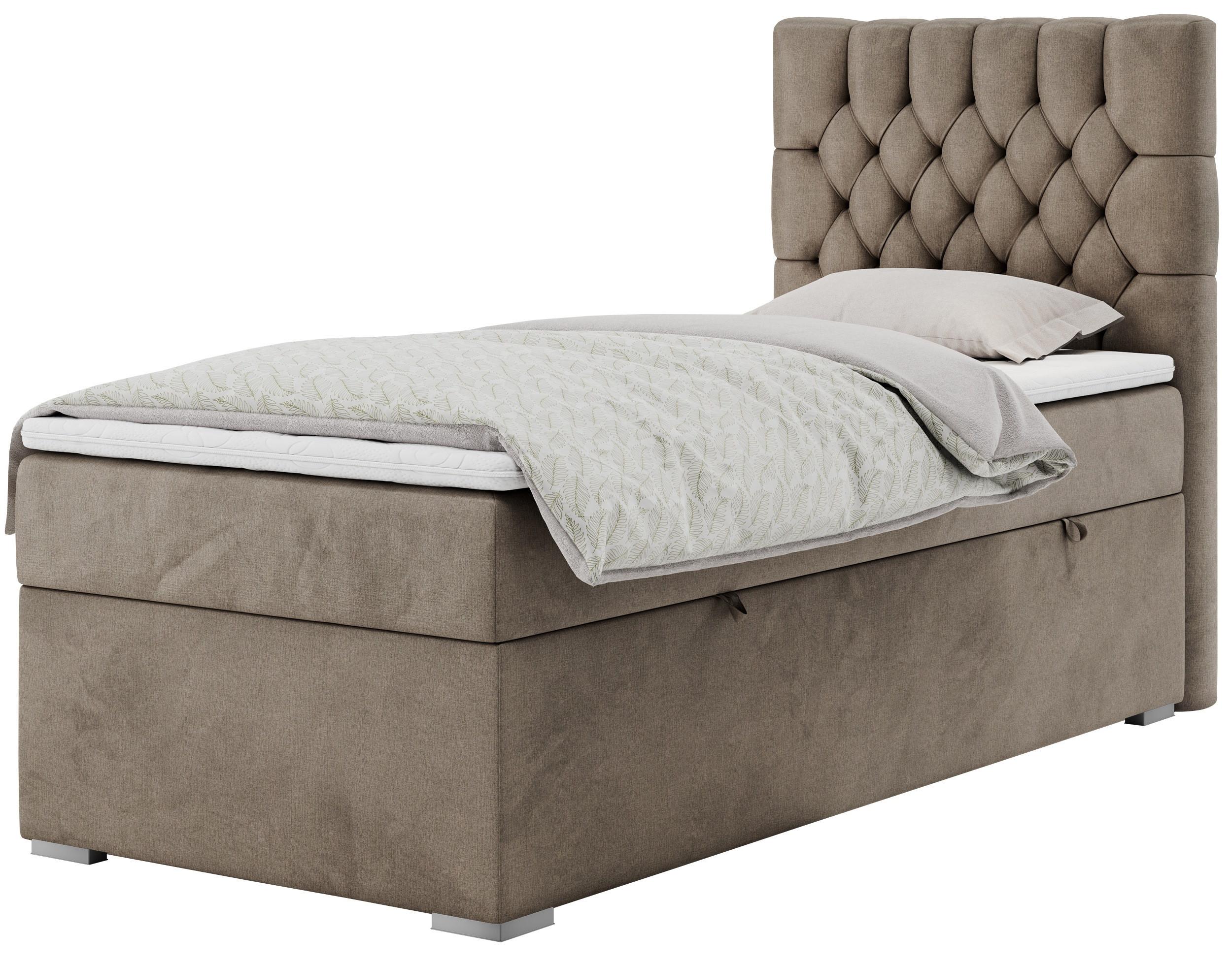 wohnli-moebel-suche-800000681283 Wohnli Möbelsuche - BOXBETT PERA 90/200 Braun Velvet - H3 - Rechts Seite