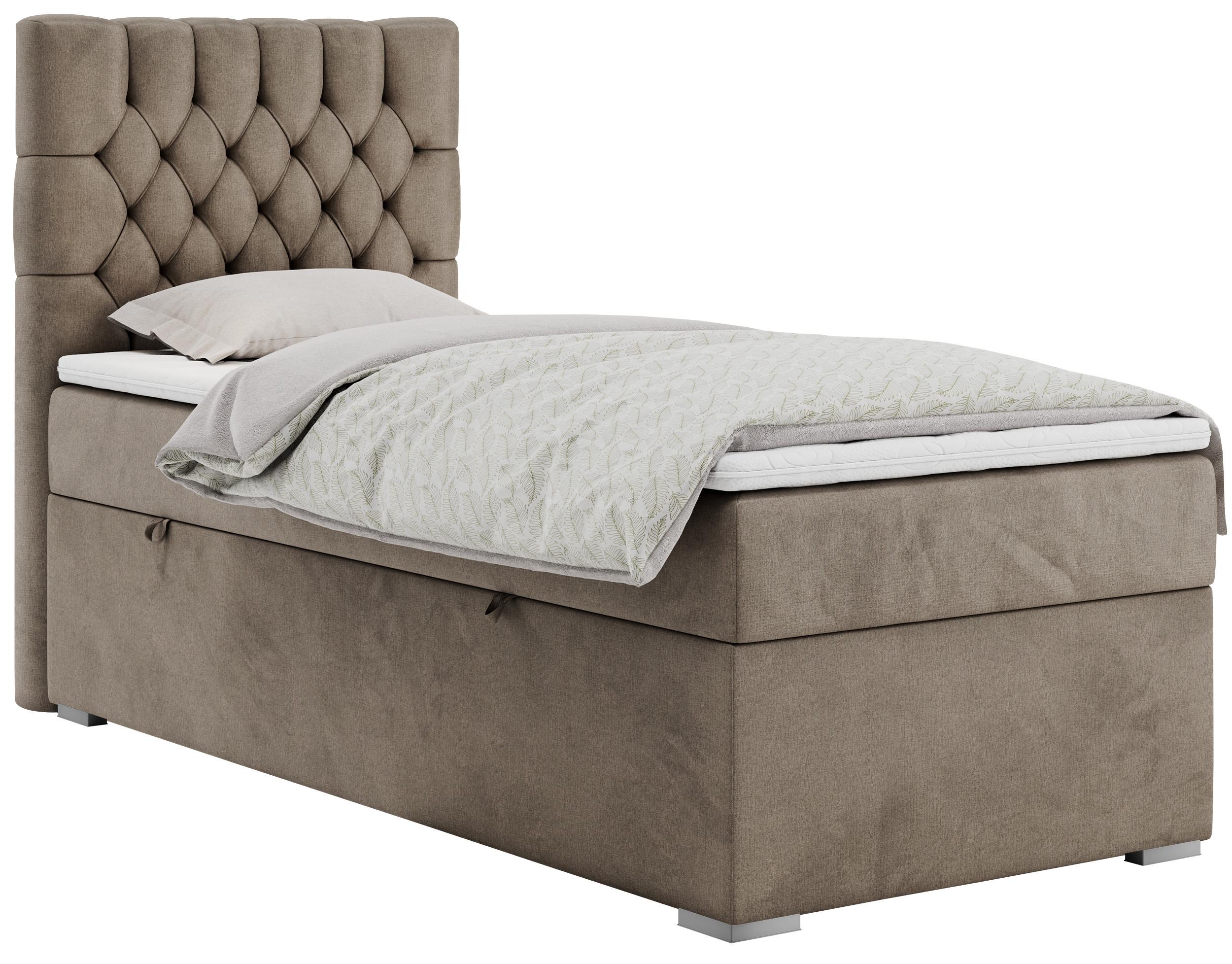 wohnli-moebel-suche-800000681293 Wohnli Möbelsuche - BOXBETT PERA 90/200 Braun Velvet - H3 - Links Seite