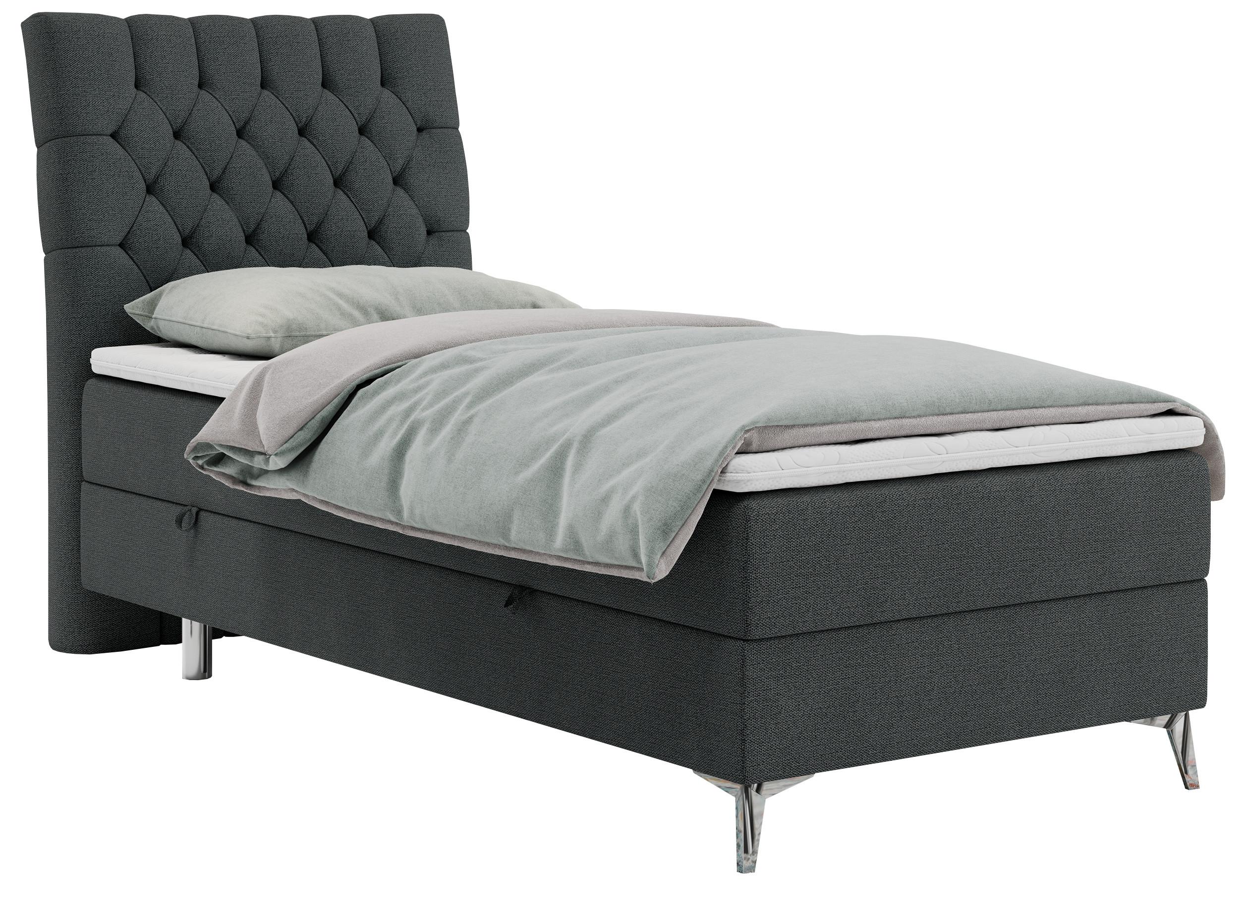 wohnli-moebel-suche-800000681295 Wohnli Möbelsuche - BOXBETT MILEN 90/200 Dunkelgrau Struktur - H3 - Links Seite