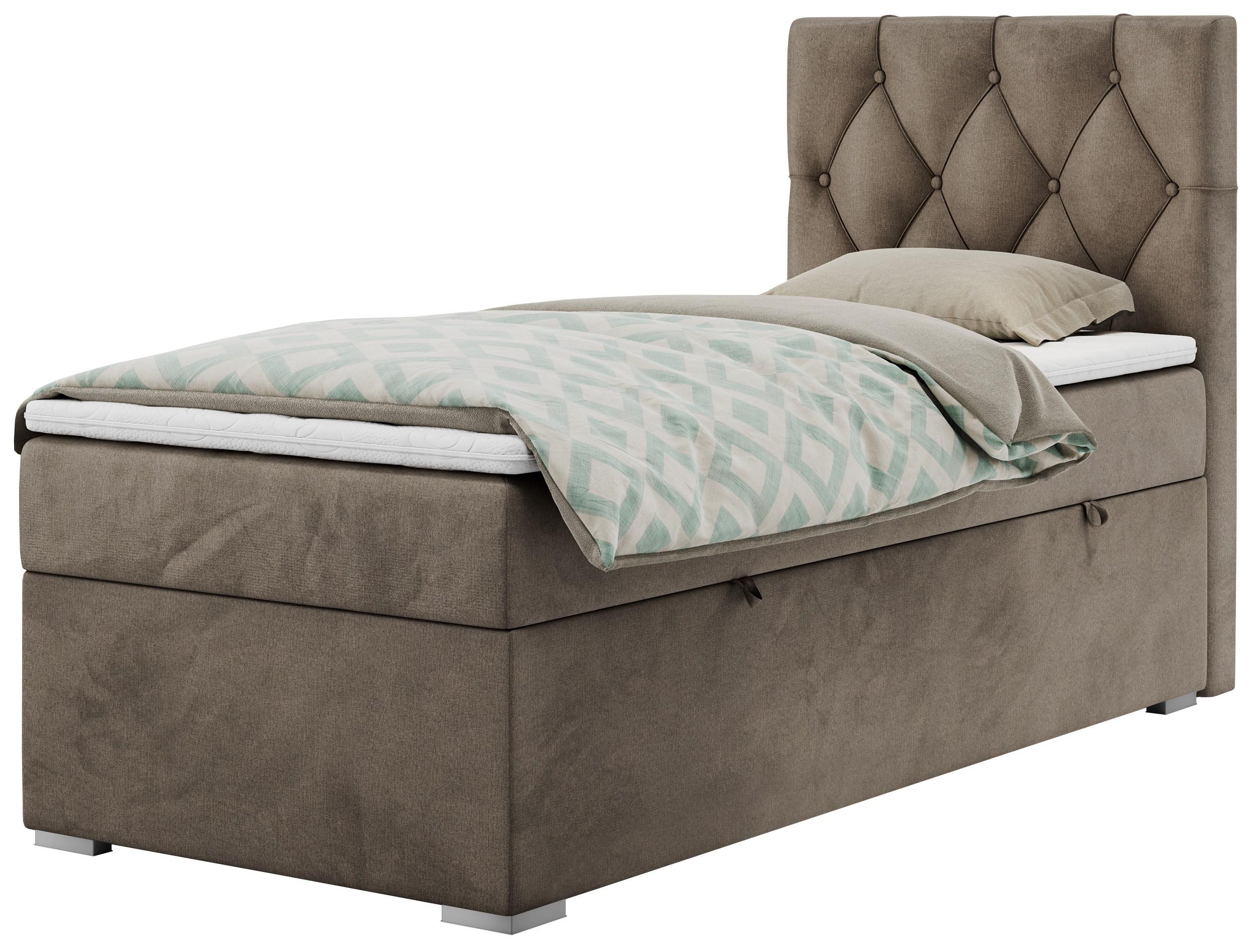wohnli-moebel-suche-800000681312 Wohnli Möbelsuche - BOXBETT ALDA 90/200 Braun Velvet - H4 - Rechts Seite