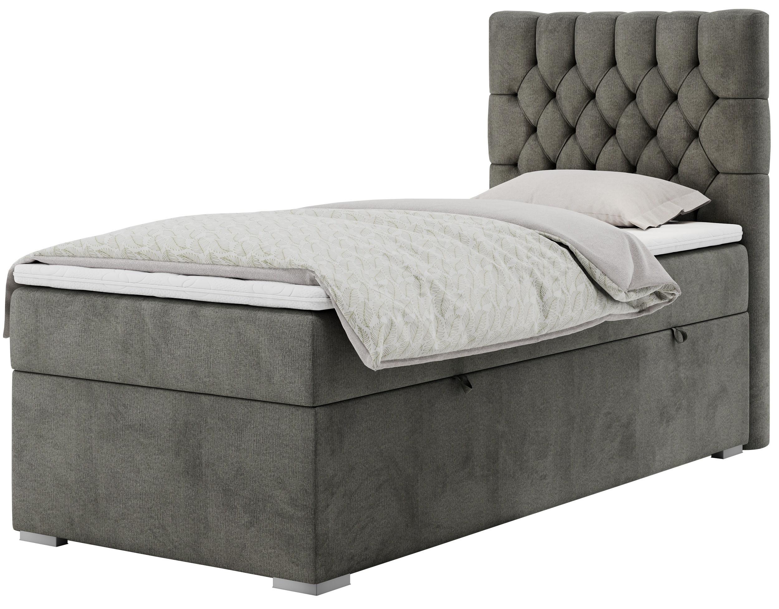 wohnli-moebel-suche-800000681323 Wohnli Möbelsuche - BOXBETT PERA 90/200 Dunkelgrau Velvet - H3 - Rechts Seite