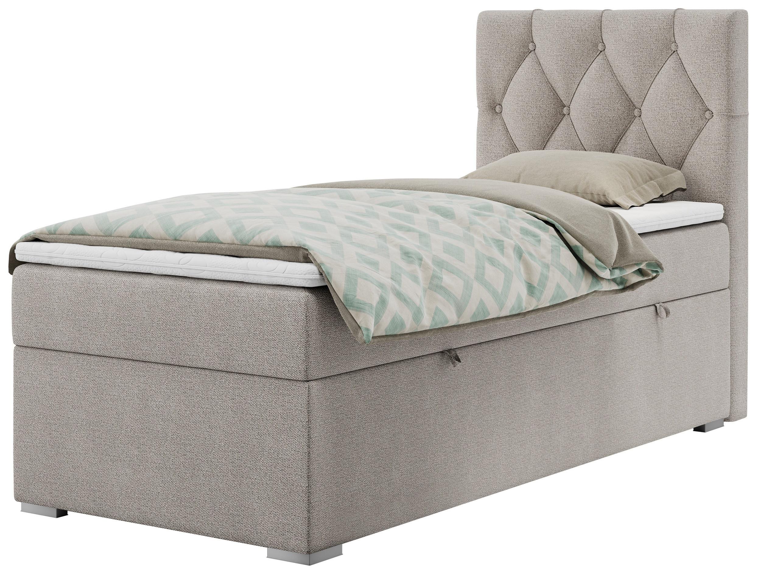 Wohnli Möbelsuche - BOXBETT ALDA 90/200 Beige Struktur - H4 - Rechts Seite