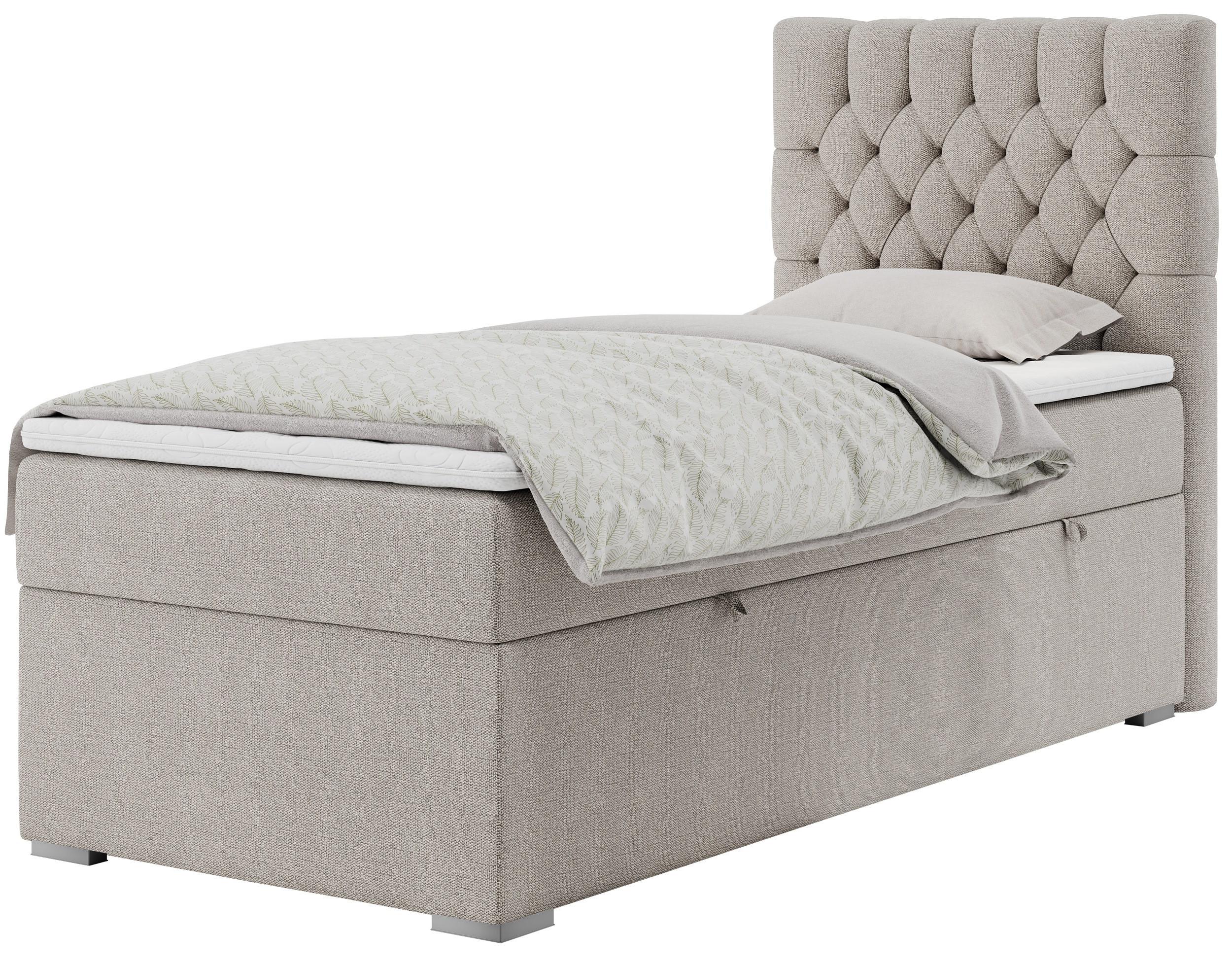 wohnli-moebel-suche-800000681396 Wohnli Möbelsuche - BOXBETT PERA 90/200 Beige Struktur - H3 - Rechts Seite