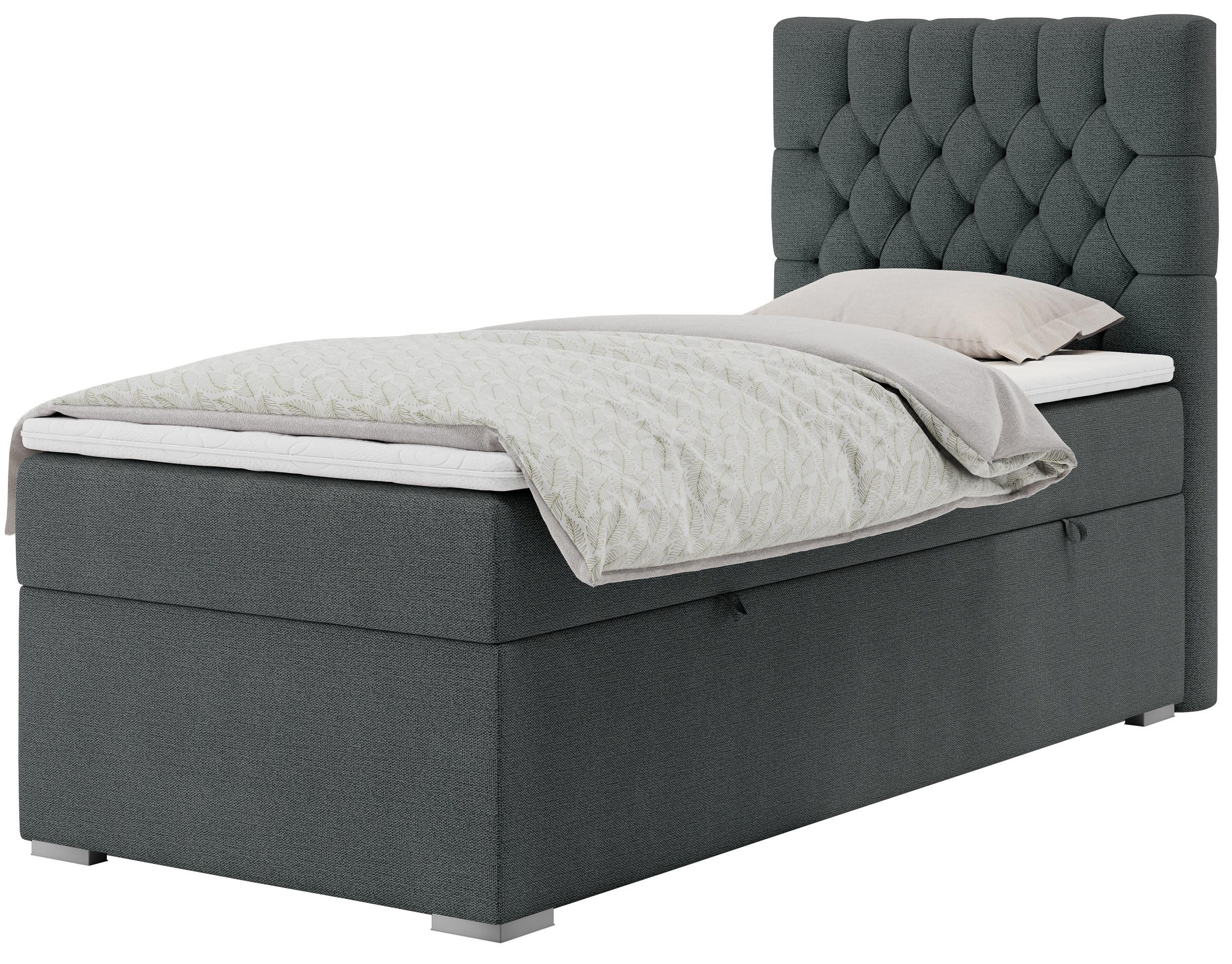 wohnli-moebel-suche-800000681397 Wohnli Möbelsuche - BOXBETT PERA 90/200 Dunkelgrau Struktur - H3 - Rechts Seite