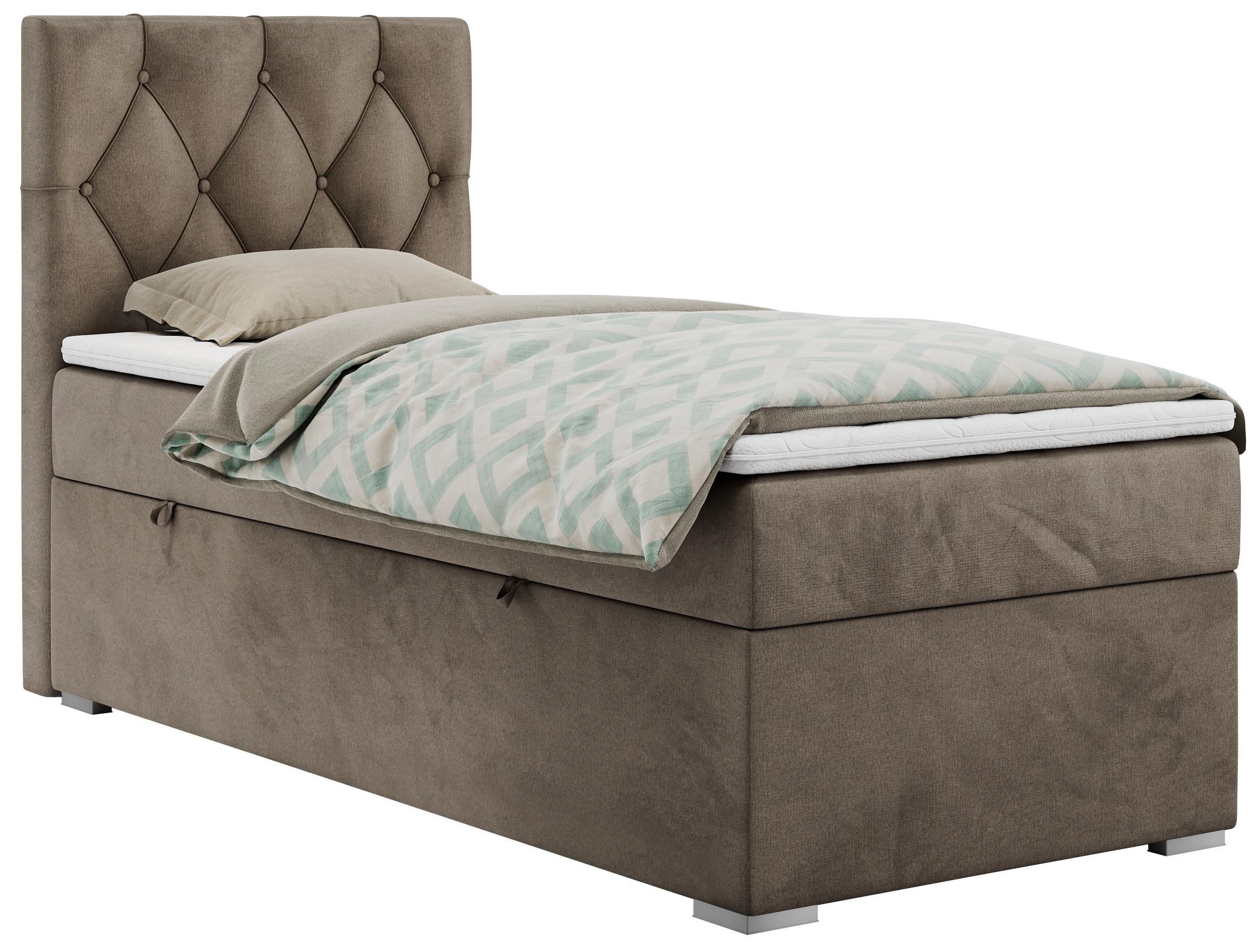 wohnli-moebel-suche-800000681419 Wohnli Möbelsuche - BOXBETT ALDA 90/200 Braun Velvet - H4 - Links Seite