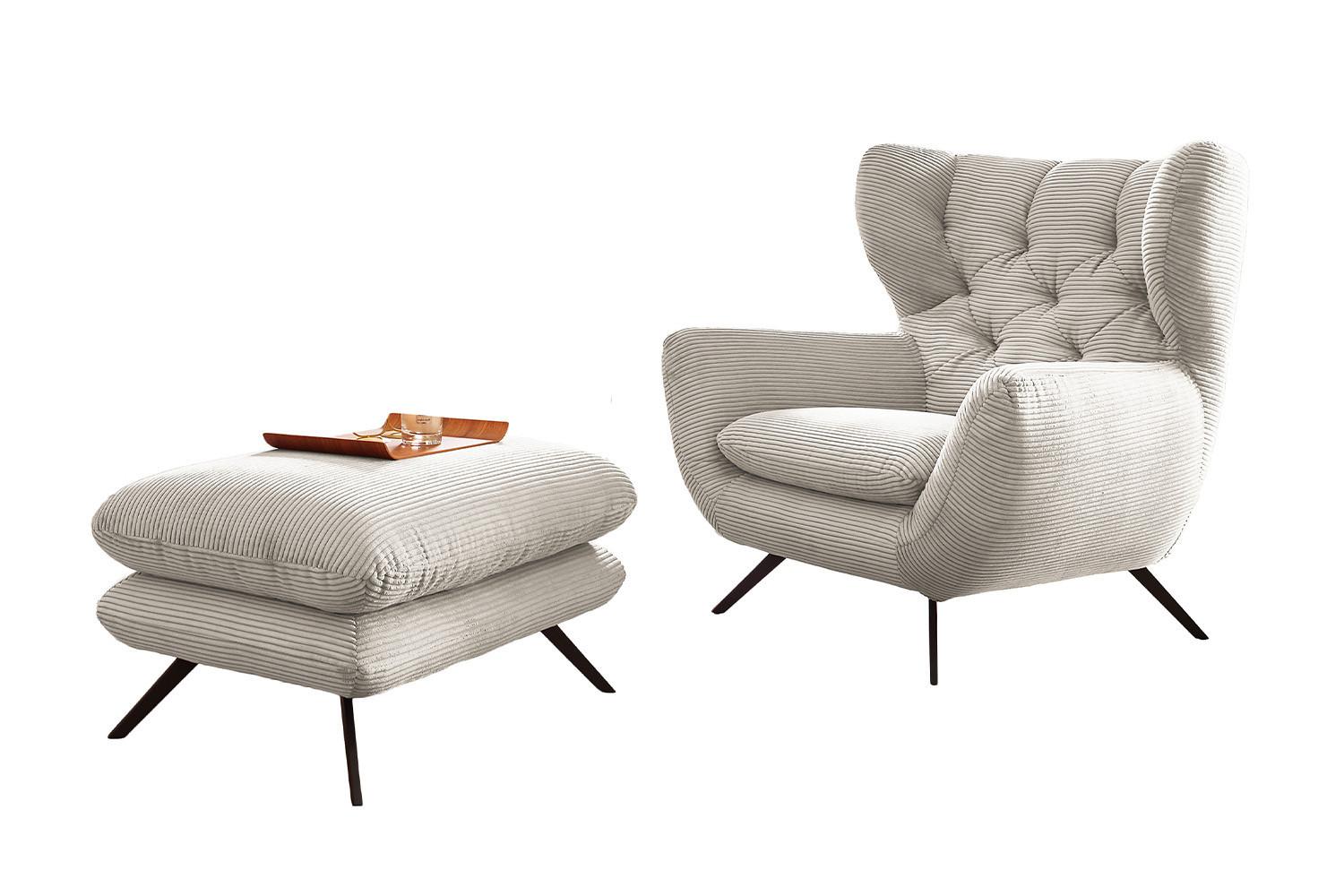 wohnli-moebel-suche-800000681776 Wohnli Möbelsuche - SESSEL CHARME Cremeweiß Cord