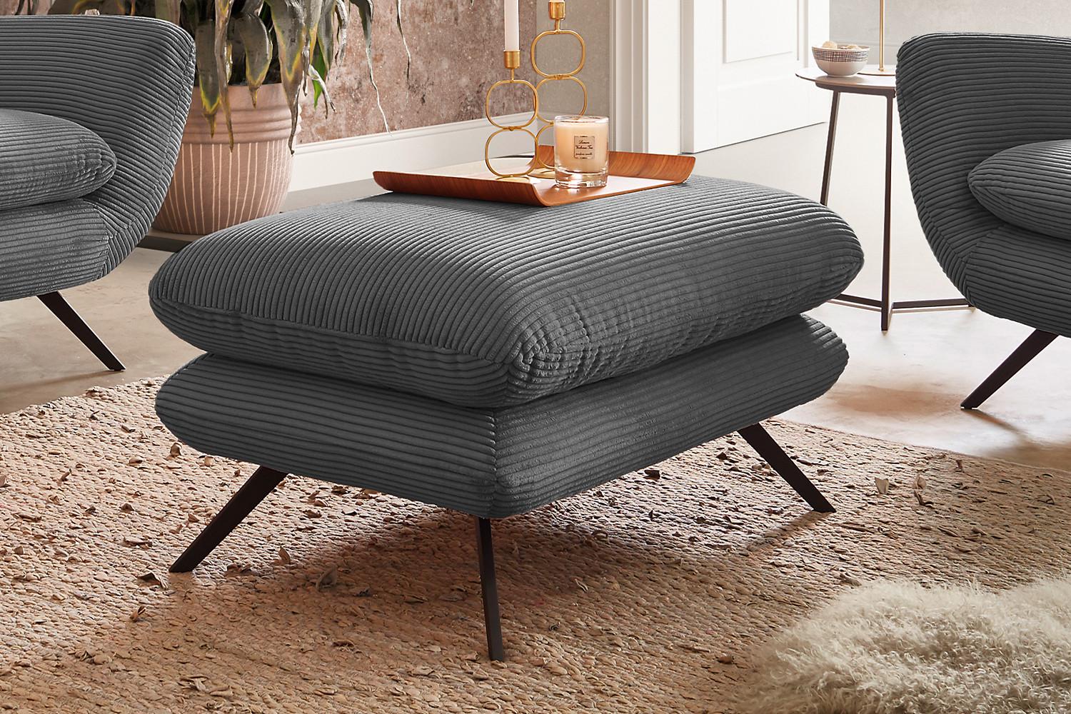 wohnli-moebel-suche-800000681781-1 SESSEL CHARME Grau Cord Textil KAWOLA Möbel > Sessel > Polstersessel Grau