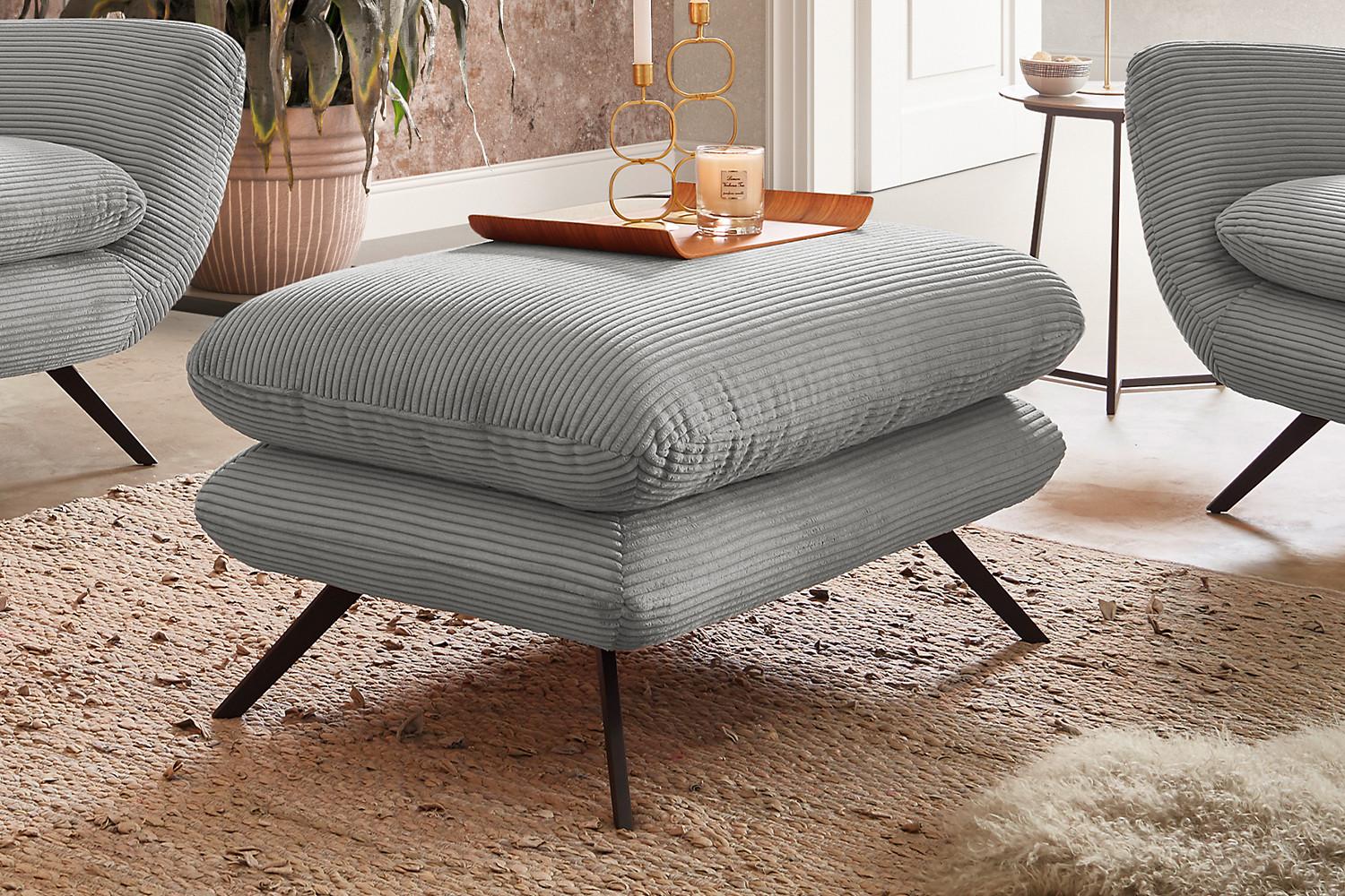 wohnli-moebel-suche-800000681783-1 SESSEL CHARME Hellgrau Cord Textil KAWOLA Möbel > Sessel > Polstersessel Grau