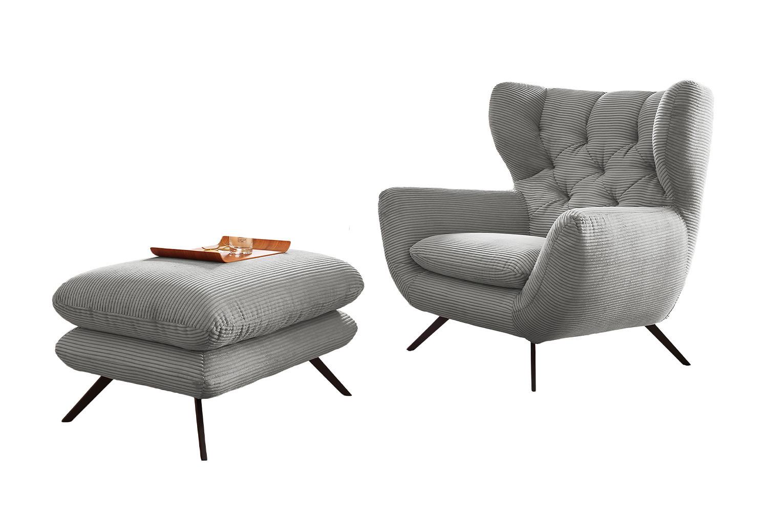 wohnli-moebel-suche-800000681783 Wohnli Möbelsuche - SESSEL CHARME Hellgrau Cord