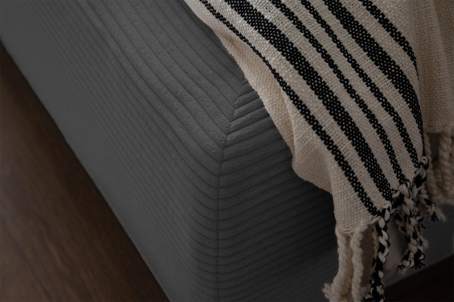 wohnli-moebel-suche-800000681795-1 POLSTERBETT HENRY Grau Cord Textil KAWOLA Möbel > Betten > Polsterbetten Grau