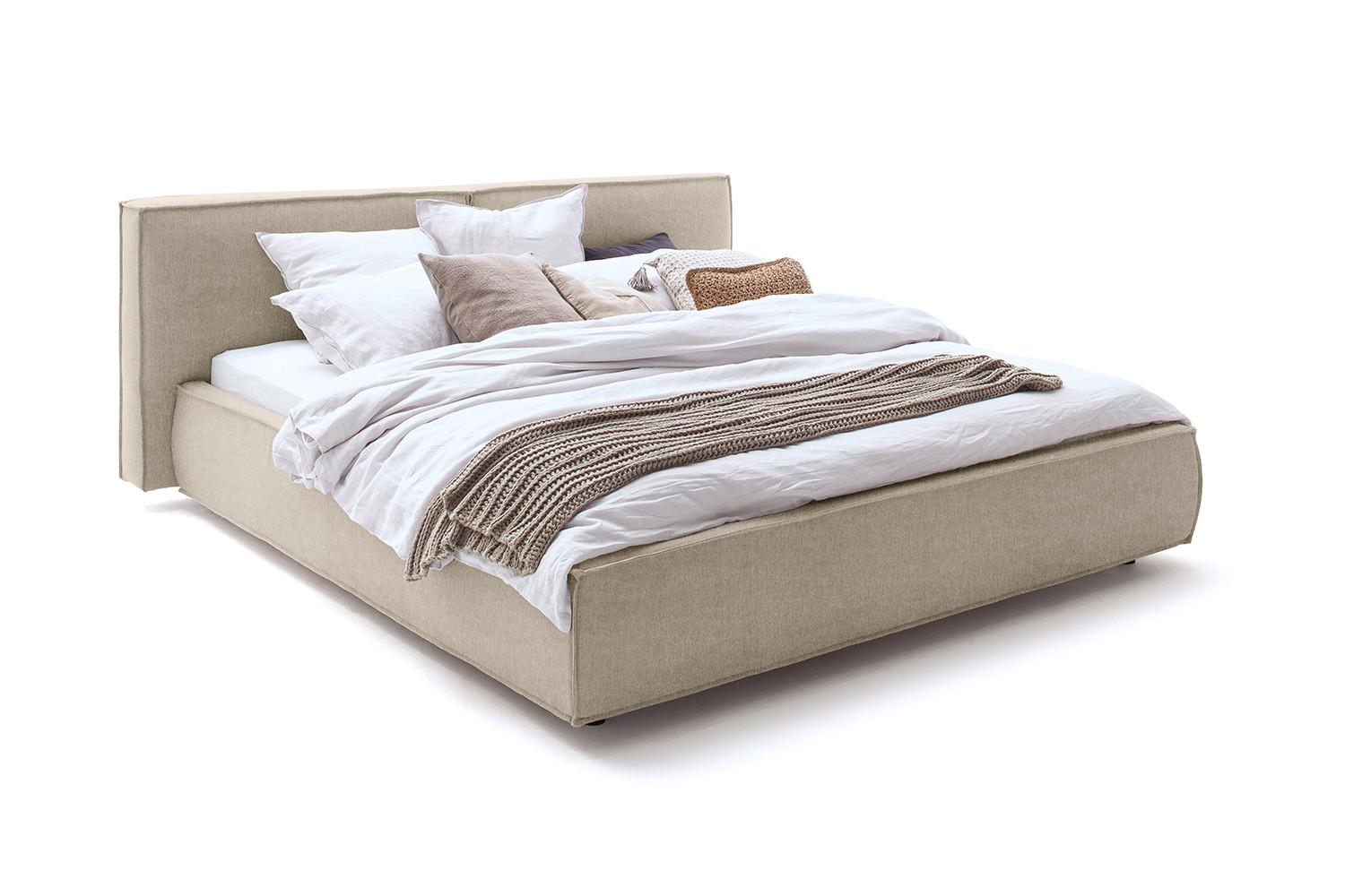 wohnli-moebel-suche-800000681907 Wohnli Möbelsuche - POLSTERBETT CARLO Taupe Flachgewebe