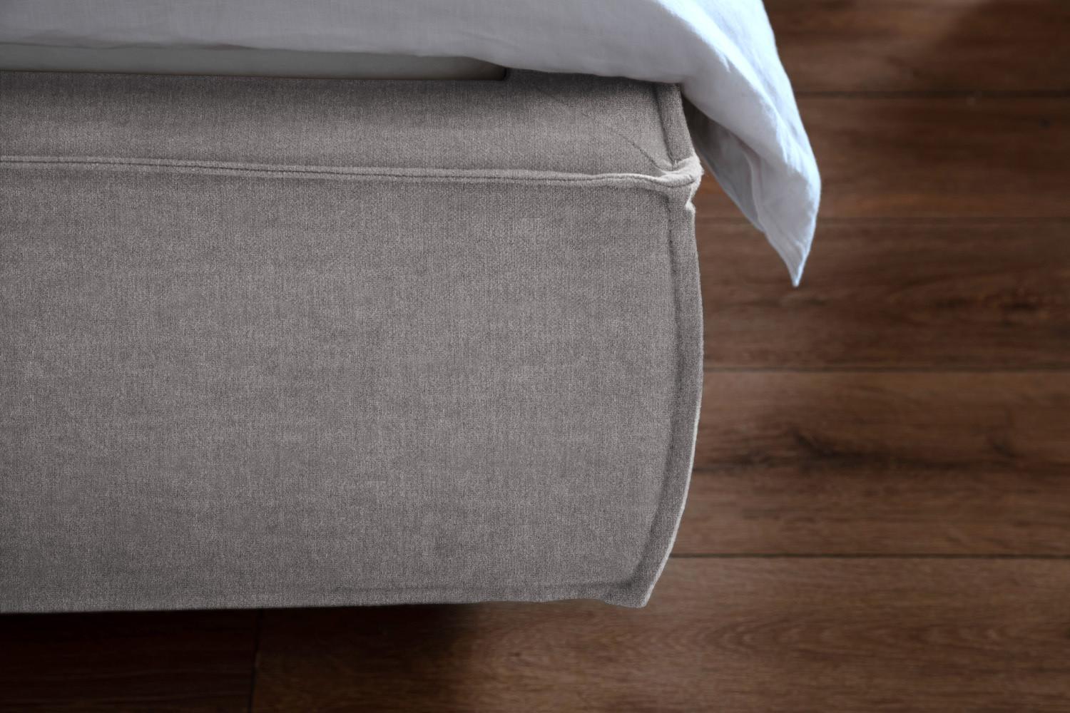 POLSTERBETT CARLO Grau Flachgewebe Textil KAWOLA Möbel > Betten > Polsterbetten Grau