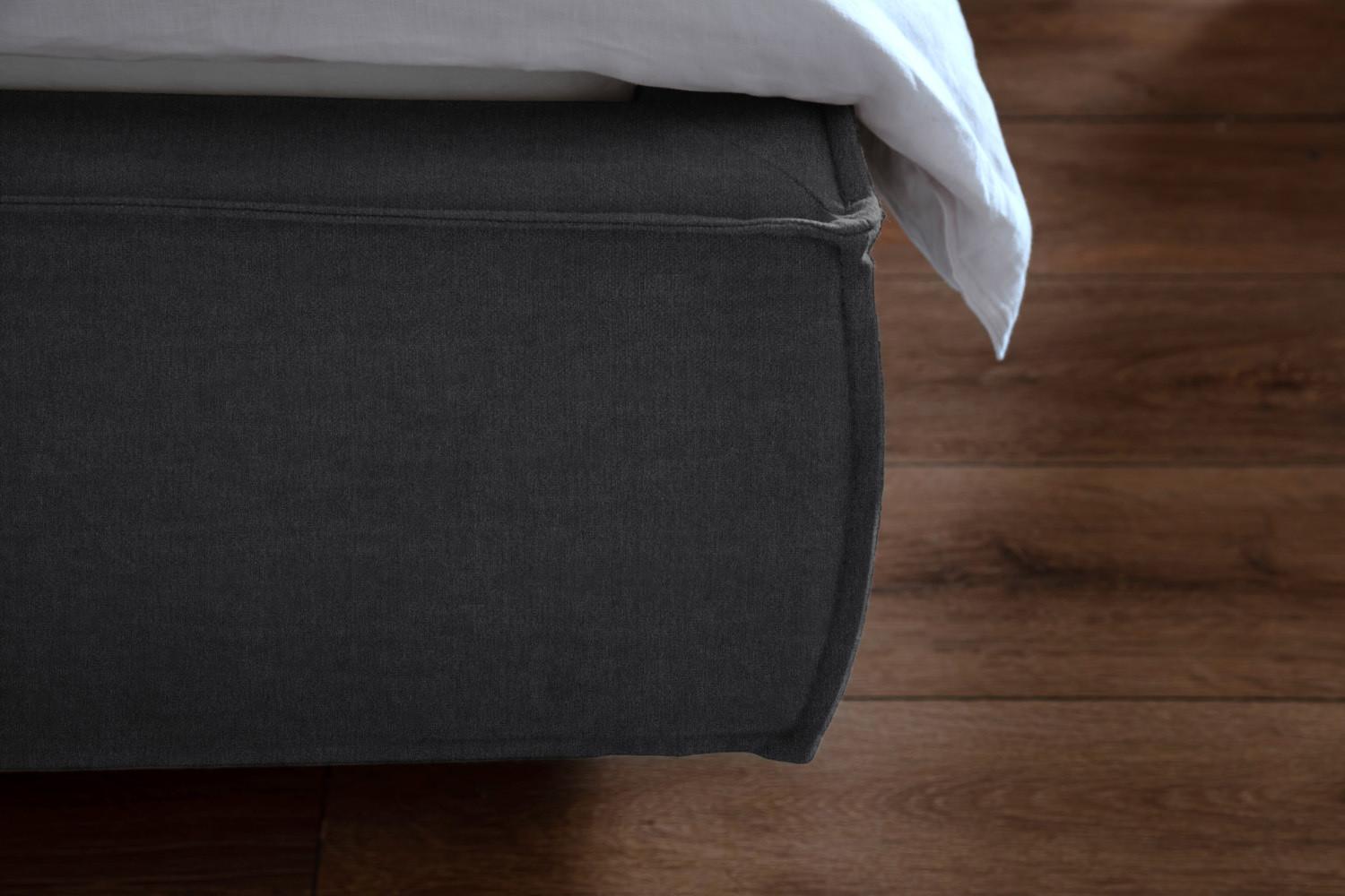 POLSTERBETT CARLO Granit Flachgewebe Textil KAWOLA Möbel > Betten > Polsterbetten Grau