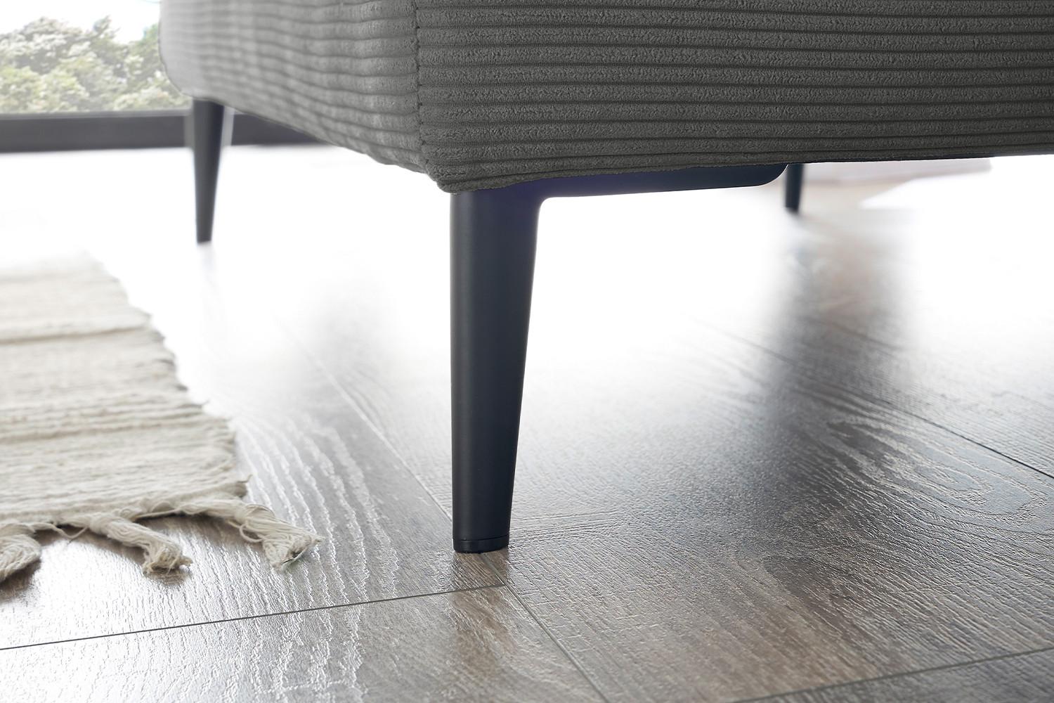 wohnli-moebel-suche-800000681990-1 LONGSEAT CARA Anthrazit Cord Textil KAWOLA Möbel > Sessel > Polstersessel Anthrazit