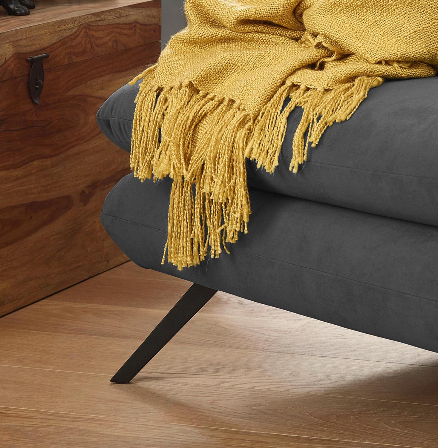 LONGSEAT CHAMRE Schwarz Velvet Textil KAWOLA Möbel > Sessel > Polstersessel Schwarz