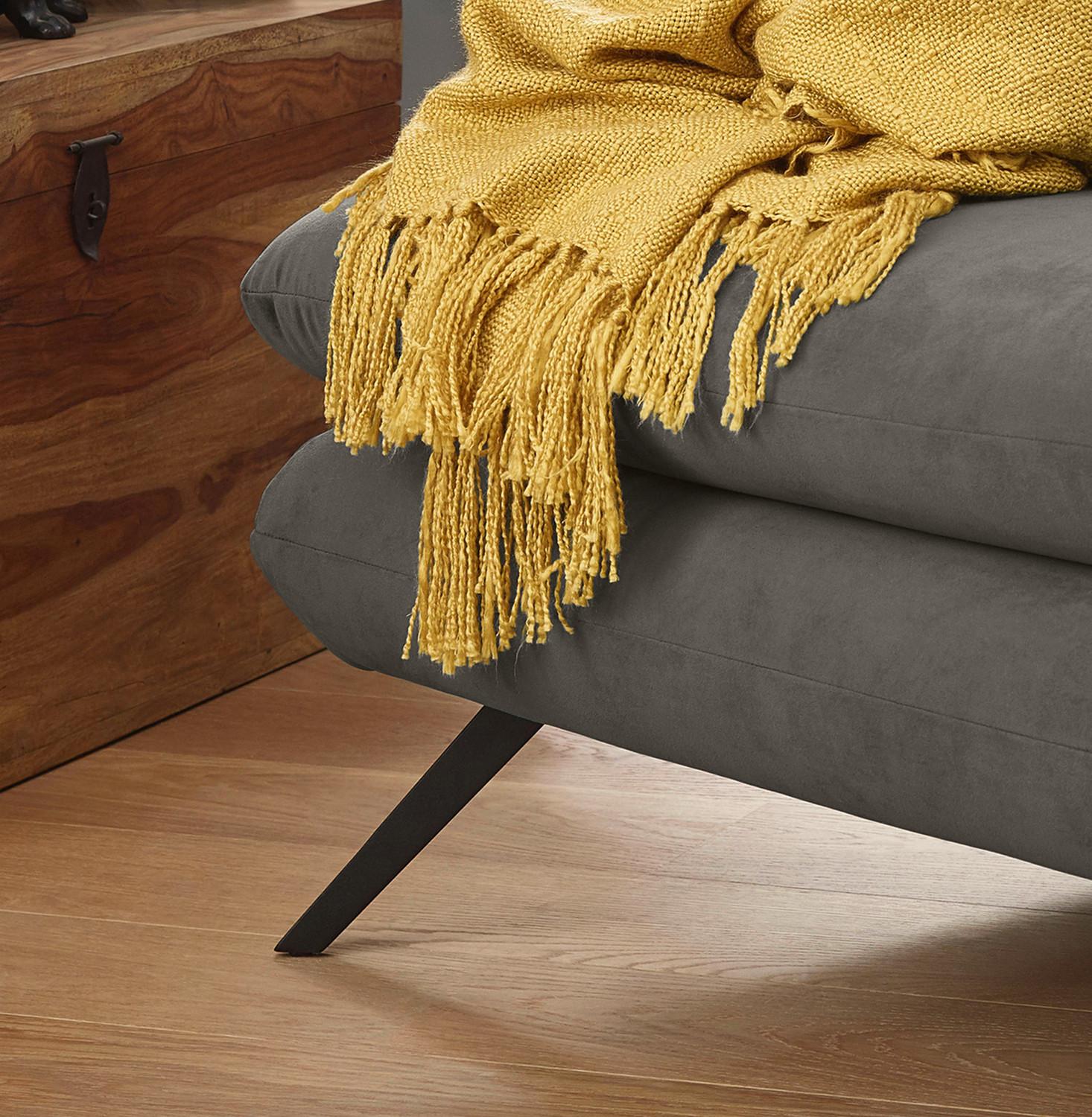 wohnli-moebel-suche-800000682089-1 LONGSEAT CHAMRE Steingrau Velvet Textil KAWOLA Möbel > Sessel > Polstersessel Grau
