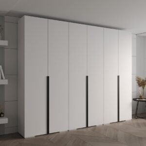 wohnli-moebel-suche-800000682613-1 DREHTÜRENSCHRANK 236.7/300/47 6-türig Holz MÖBEL KRYSPOL Möbel > Schränke > Kleiderschränke > Drehtürenschränke Weiß