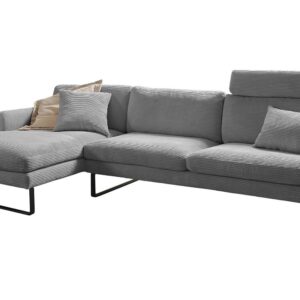 Wohnli Möbelsuche - ECKSOFA RICARDA Grau Cord