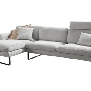 Wohnli Möbelsuche - ECKSOFA RICARDA Hellgrau Cord