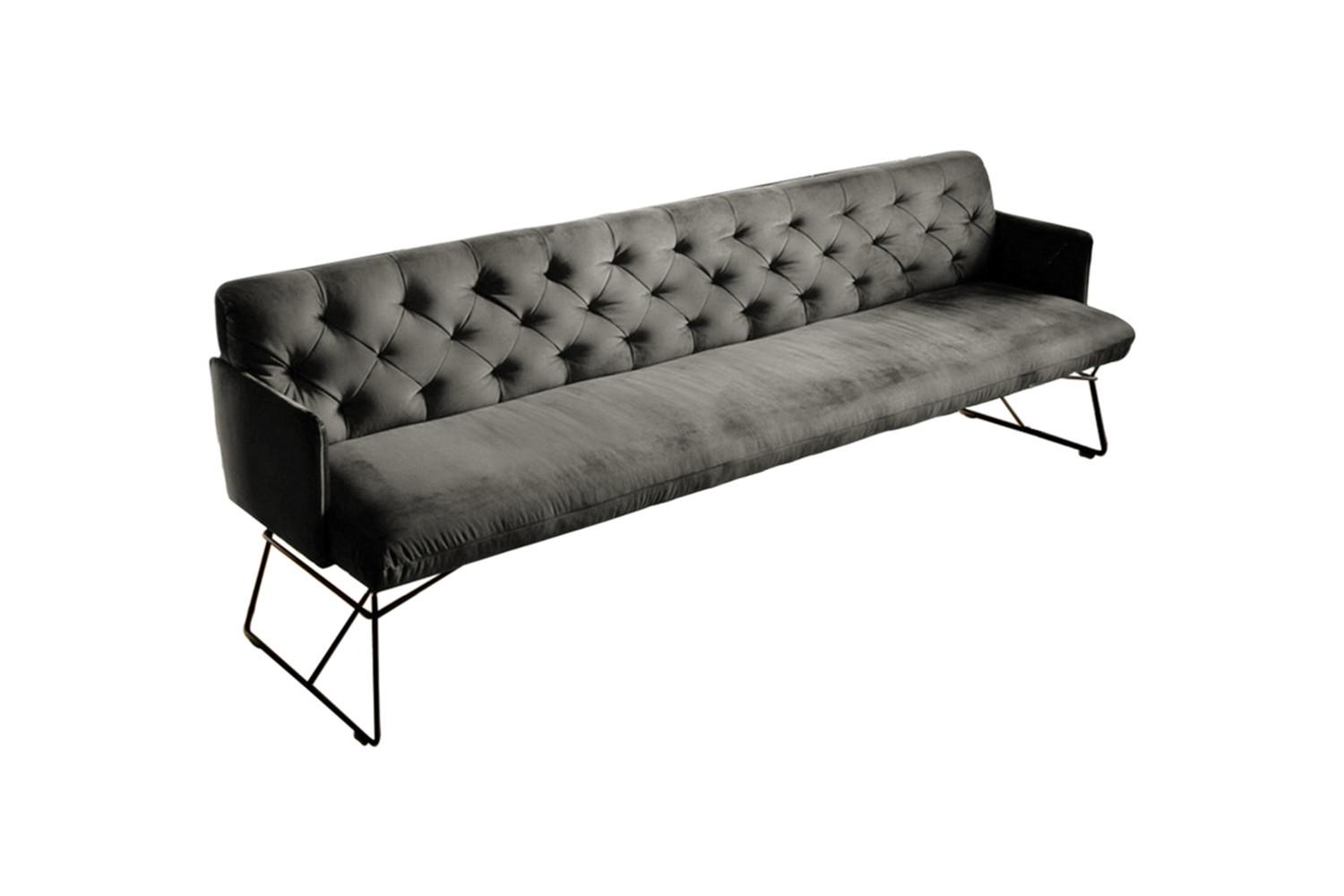Wohnli Möbelsuche - ESSZIMMERBANK CHARME Grau Velvet