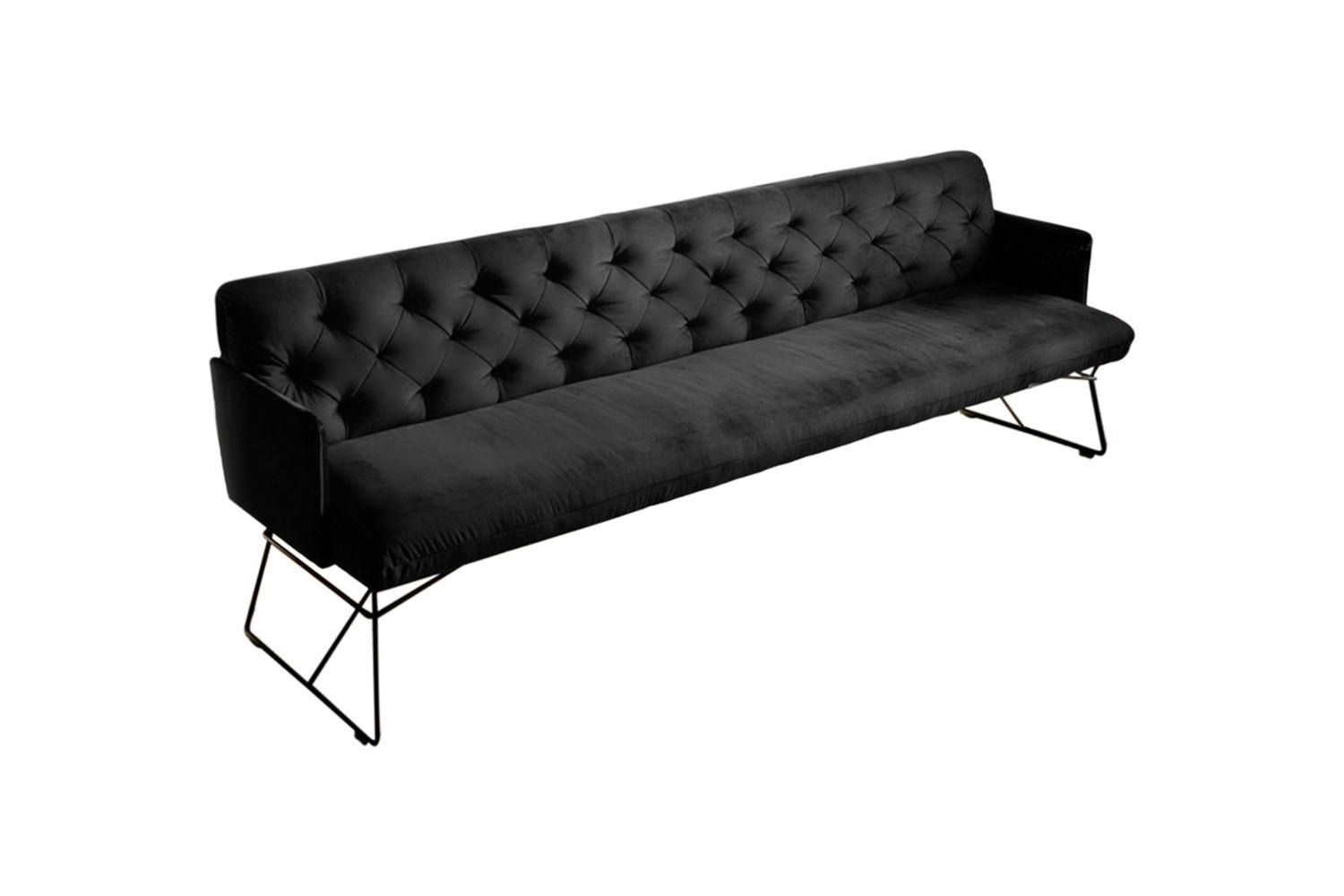 Wohnli Möbelsuche - ESSZIMMERBANK CHARME Schwarz Velvet