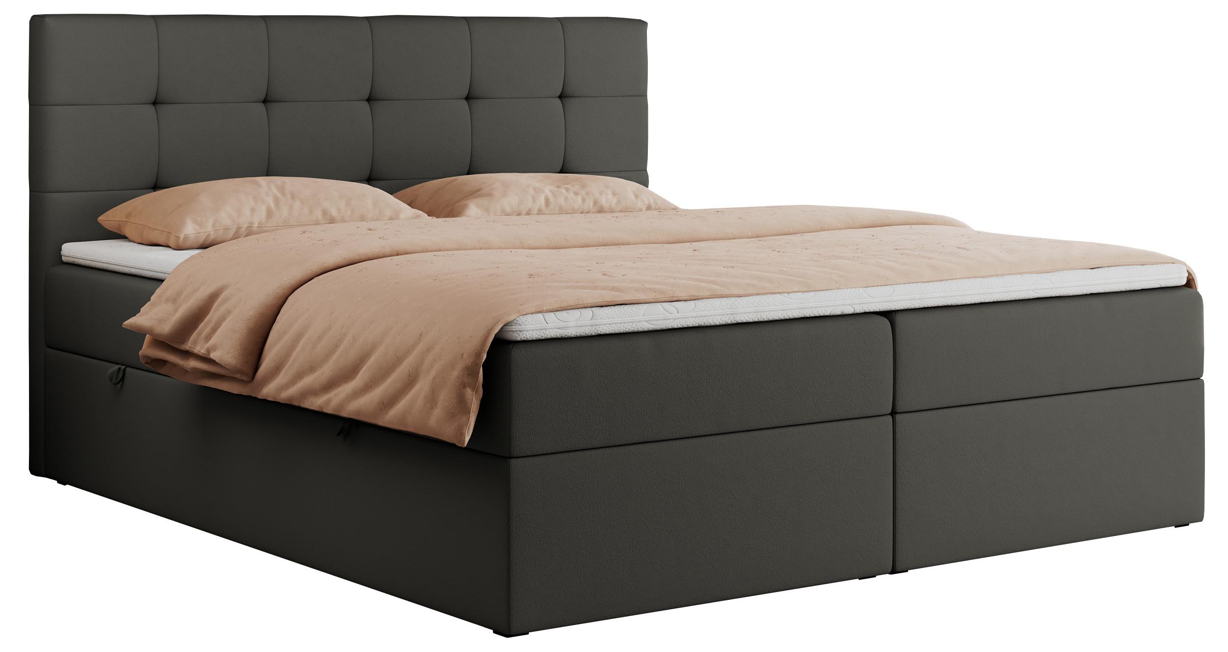 wohnli-moebel-suche-800000686619 Wohnli Möbelsuche - BOXBETT CENTO 120/200 Dunkelgrau Kunstleder - H3