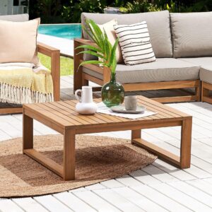 wohnli-moebel-suche-800000686648-1 GARTENTISCH FSC® zertifiziertes Akazienholz Heller Holzfarbton Timor Holz Beliani Garten & Outdoor > Gartenmöbel > Gartentische Braun
