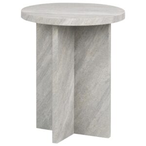 wohnli-moebel-suche-800000686652 Wohnli Möbelsuche - BEISTELLTISCH grau Steinoptik rund 42 cm Stanton