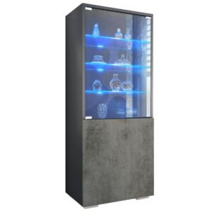 Wohnli Möbelsuche - VITRINE Granada Beton Dunkel Optik