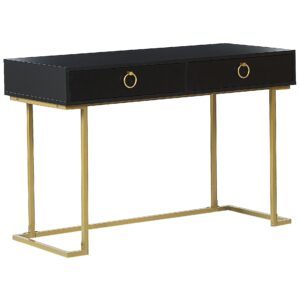 wohnli-moebel-suche-800000686715 Wohnli Möbelsuche - KONSOLENTISCH schwarz/gold 2 Schubladen Westport
