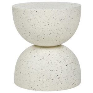 Wohnli Möbelsuche - BEISTTELLTISCH Beton cremeweiß Terrazzo Optik rund 40 cm Caoria