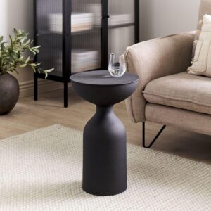 wohnli-moebel-suche-800000686805-1 BEISTELLTISCH Metall schwarz rund 36 cm Cota Metall Beliani Möbel > Tische > Beistelltische Schwarz