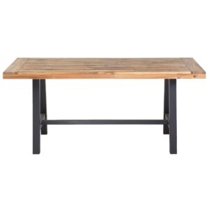 wohnli-moebel-suche-800000686807-1 ESSTISCH Akazienholz schwarz/hellbraun Scania Holz Beliani Möbel > Tische > Esstische Braun