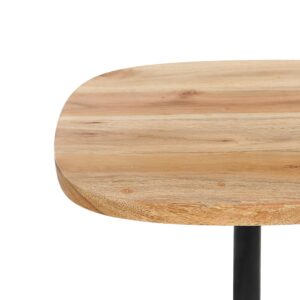 wohnli-moebel-suche-800000686812-1 BEISTELLTISCH Metall heller Holzfarbton/weiß rund 30 cm Oasis Metall Beliani Möbel > Tische > Beistelltische Weiß