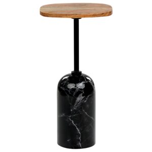 Wohnli Möbelsuche - BEISTELLTISCH Metall heller Holzfarbton/schwarz rund 30 cm Oasis