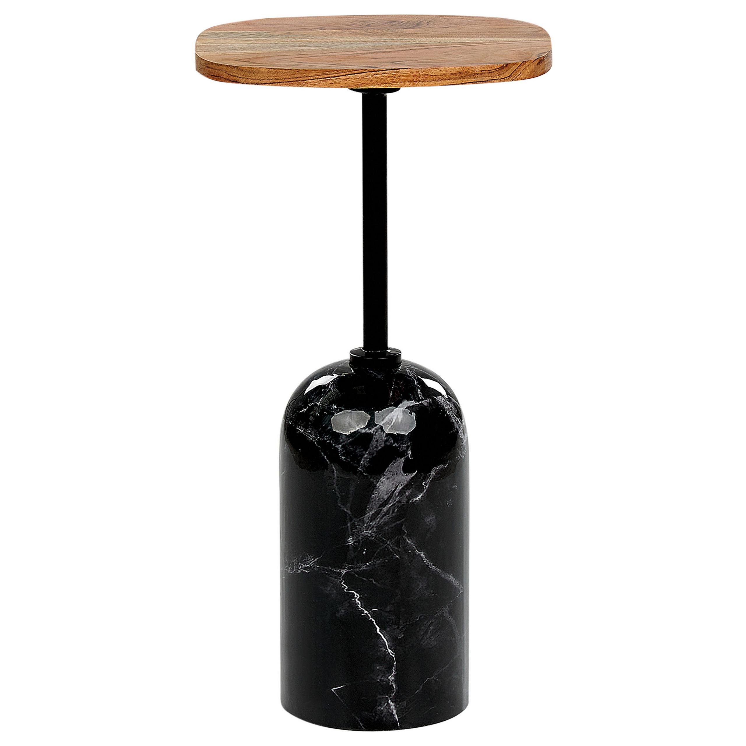 Wohnli Möbelsuche - BEISTELLTISCH Metall heller Holzfarbton/schwarz rund 30 cm Oasis