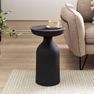 wohnli-moebel-suche-800000686825-1 BEISTELLTISCH Metall schwarz rund 33 cm Tenjo Metall Beliani Möbel > Tische > Beistelltische Schwarz