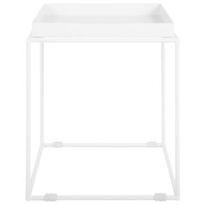 wohnli-moebel-suche-800000686896-1 BEISTELLTISCH weiß quadratisch 40/40 cm Saxon Metall Beliani Möbel > Tische > Beistelltische Weiß