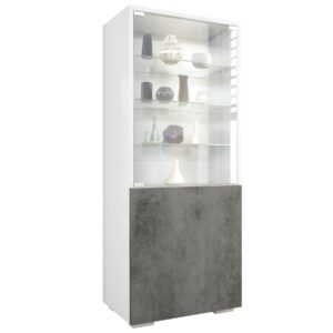 Wohnli Möbelsuche - VITRINE Granada Beton Dunkel Optik